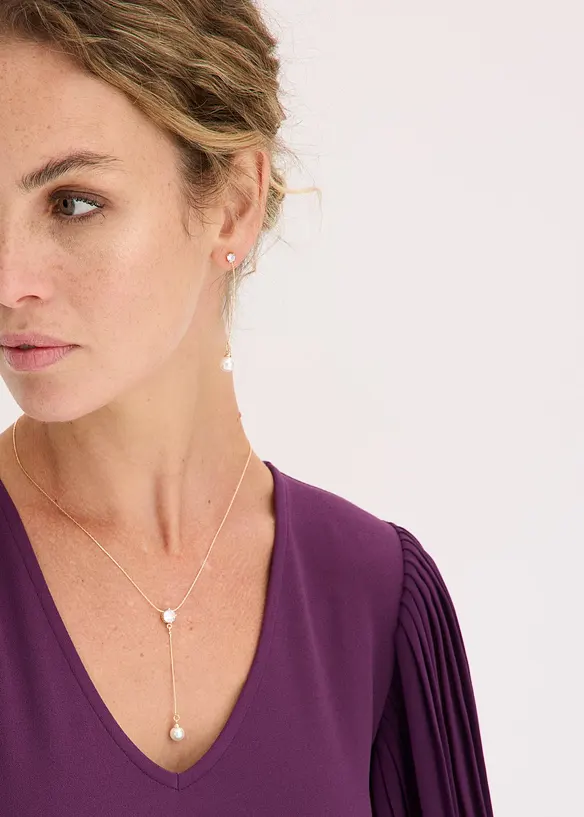 Kjede og &oslash;redobber (3-delt smykkesett), bonprix