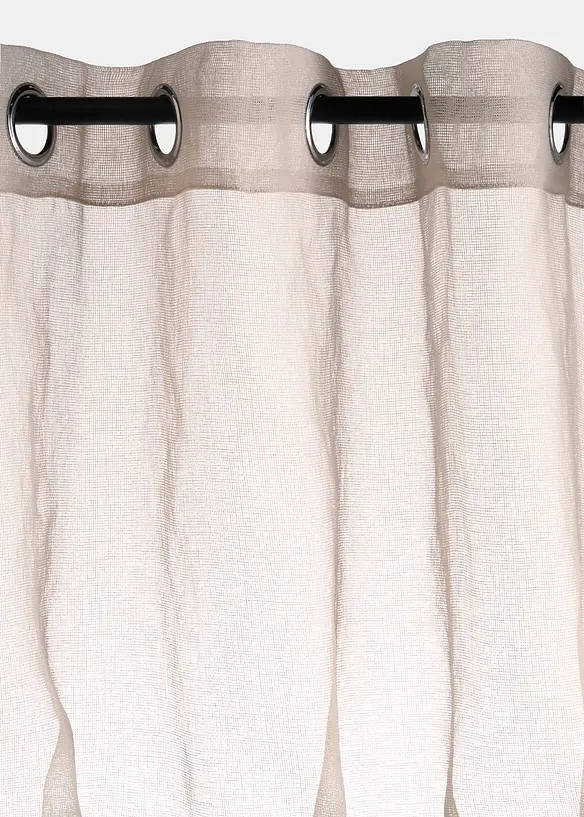 Gardin i fint strukturert nettingmateriale (1-pack), bonprix