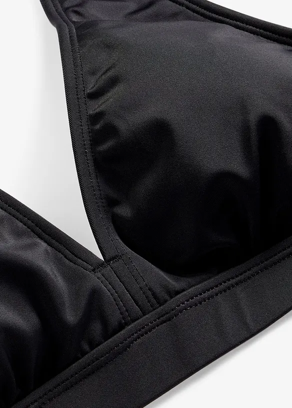 Halterneck-bikinioverdel med V-utringning, bonprix