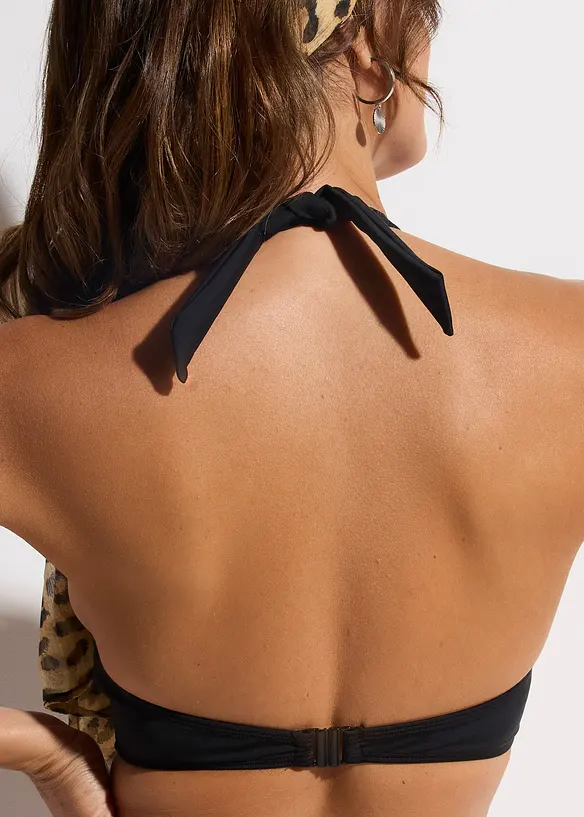 Halterneck-bikinioverdel med V-utringning, bonprix