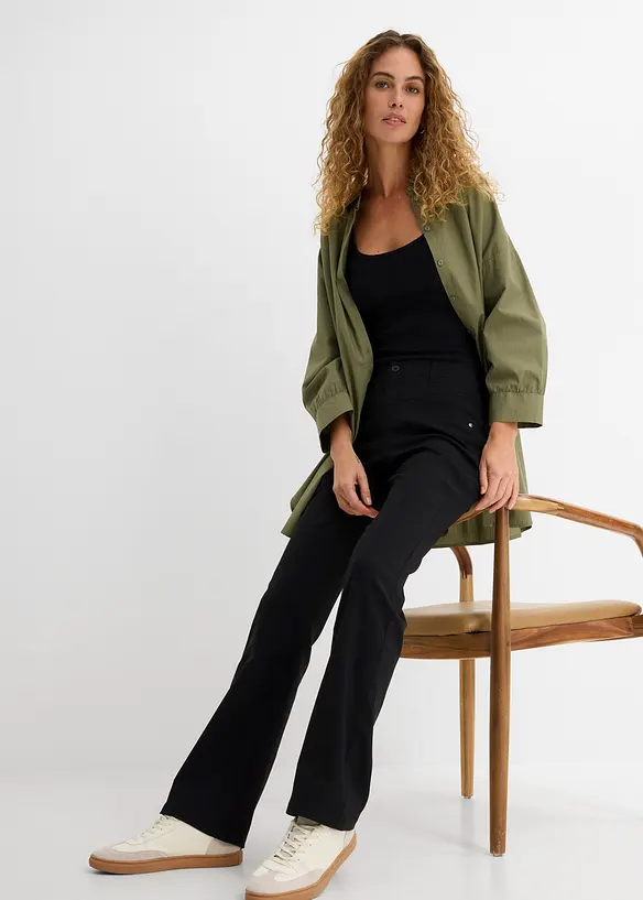 Bukse i bengalin med stretch, Bootcut, bonprix