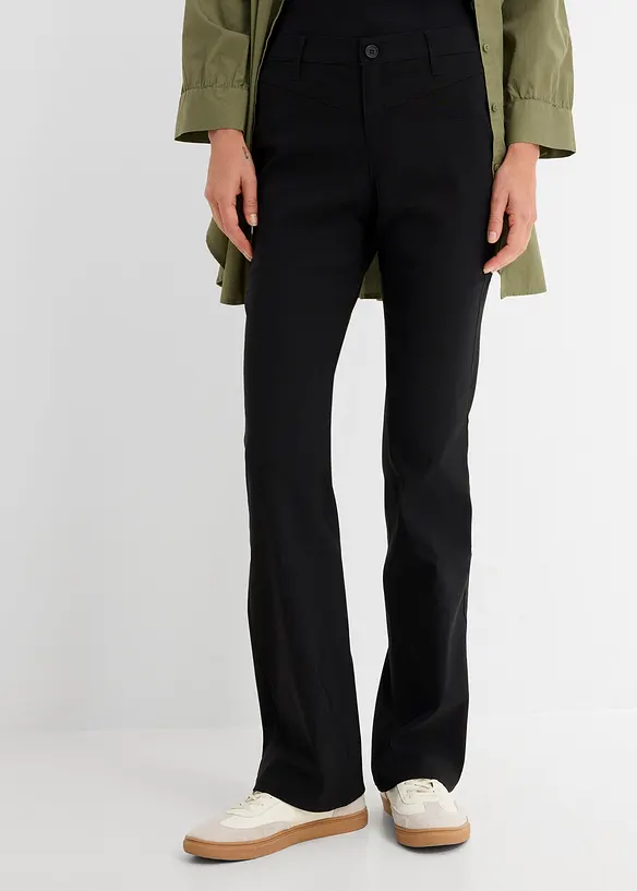 Bukse i bengalin med stretch, Bootcut, bonprix