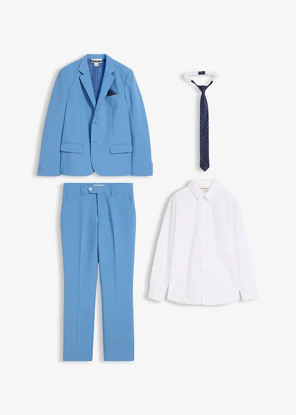 Dress inkl. skjorte og slips (4-delt sett), bonprix