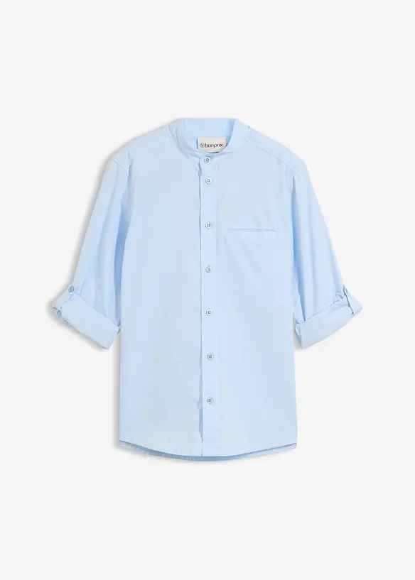 Langermet skjorte av 100% bomull med Turnup, bonprix