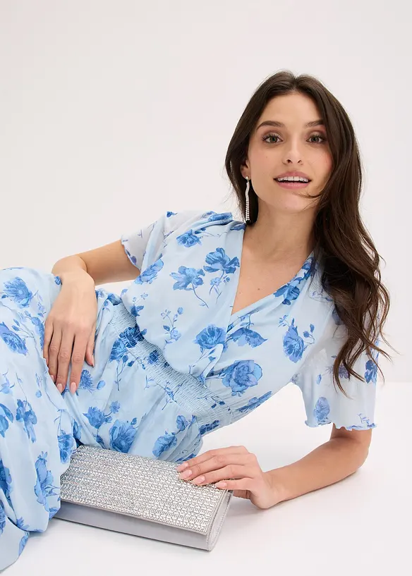 Midikjole i myk mesh, bonprix