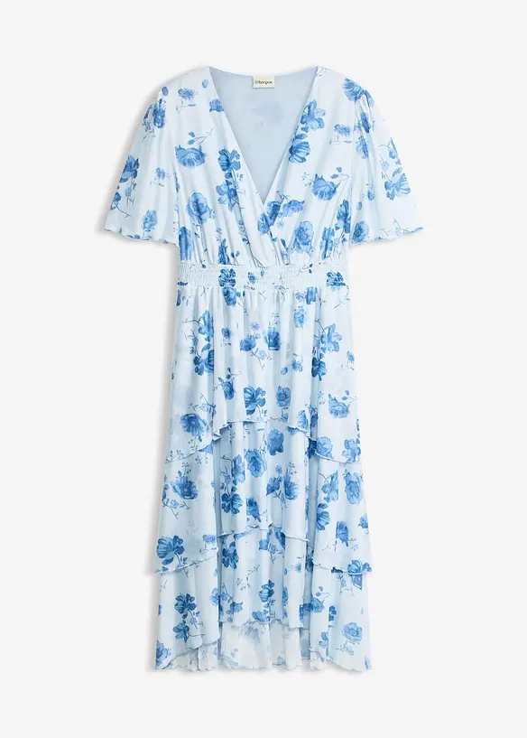 Midikjole i myk mesh, bonprix