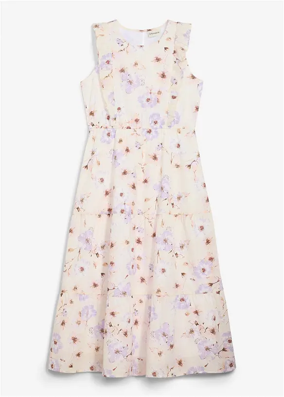 Maxikjole i 100% bomull, bonprix