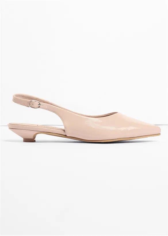 Slingback-ballerinasko i lakkstil, bonprix
