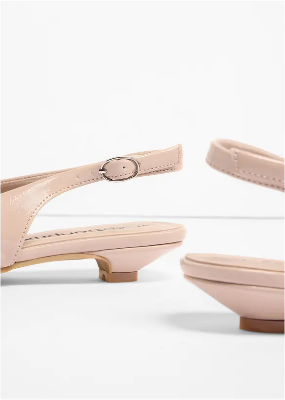 Slingback-ballerinasko i lakkstil, bonprix