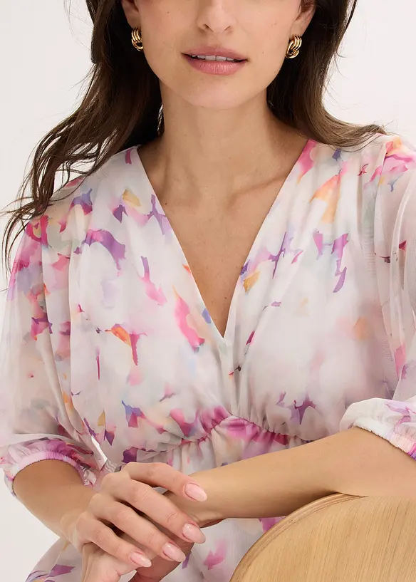 Jerseykjole av delikat mesh, bonprix