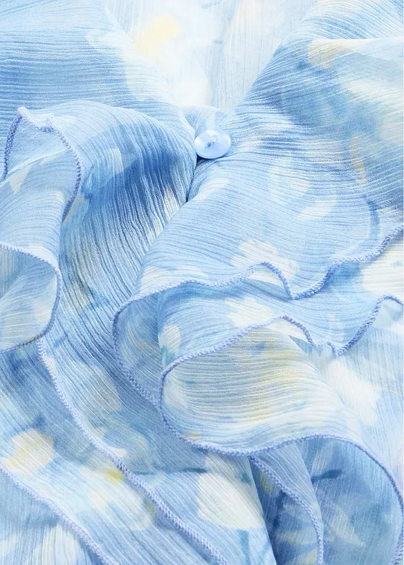 Chiffonbluse med volanger, bonprix