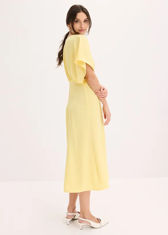 Maxikjole i blank sateng, bonprix