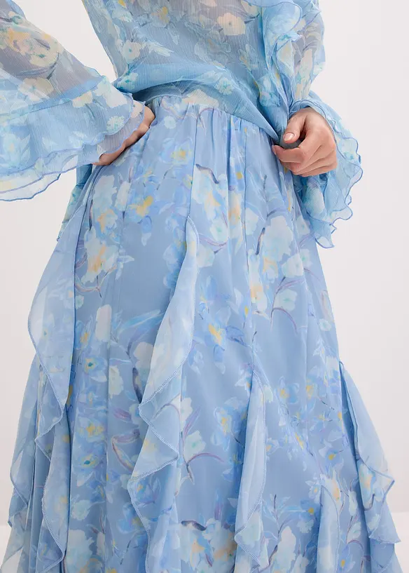 Maxiskj&oslash;rt av lett chiffon, bonprix