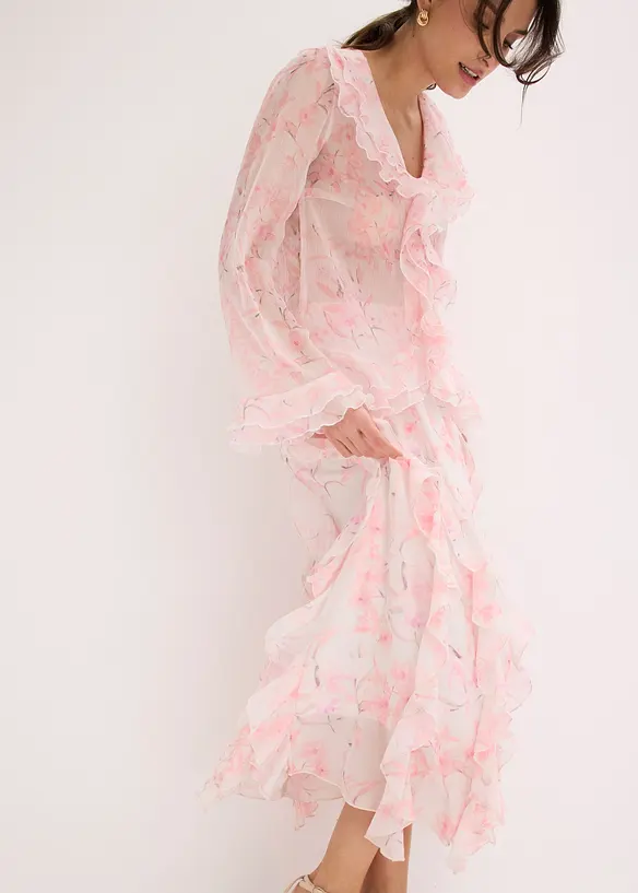 Maxiskj&oslash;rt av lett chiffon, bonprix