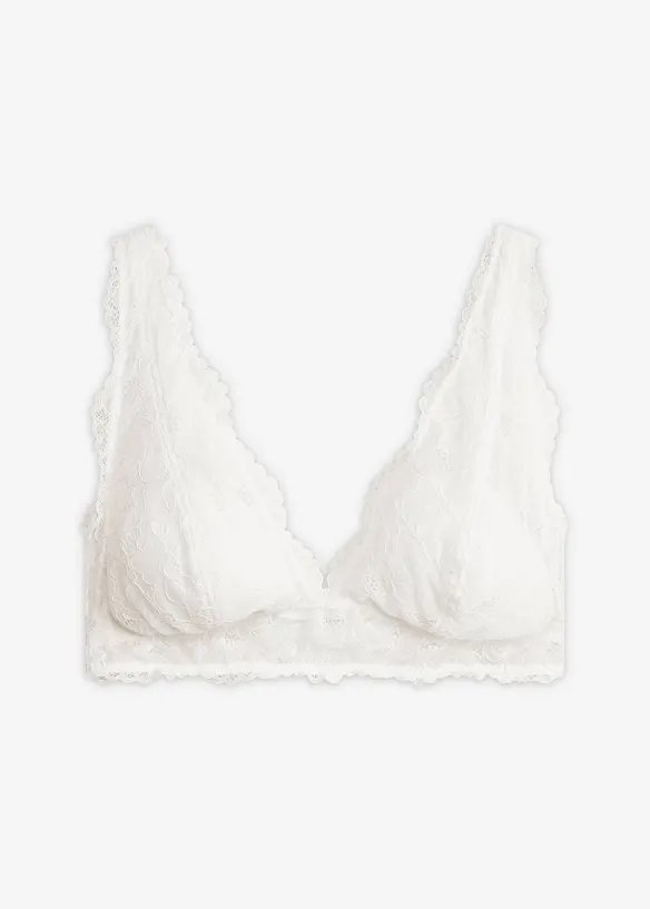Bralette uten spiler i elegant blondemateriale (2-pack), bonprix