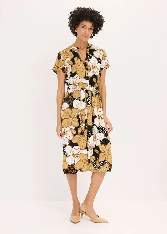 M&oslash;nstret skjortekjole, bonprix