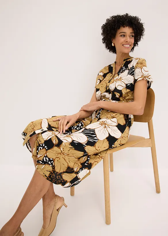 M&oslash;nstret skjortekjole, bonprix