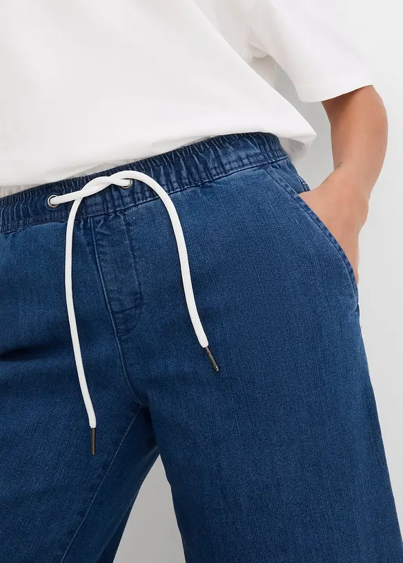 Wide Leg-jeans Mid Waist, Stretch, bonprix