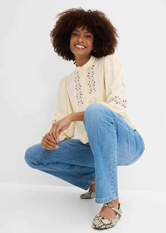 Straight-jeans, Mid Waist, komfortlinning, bonprix