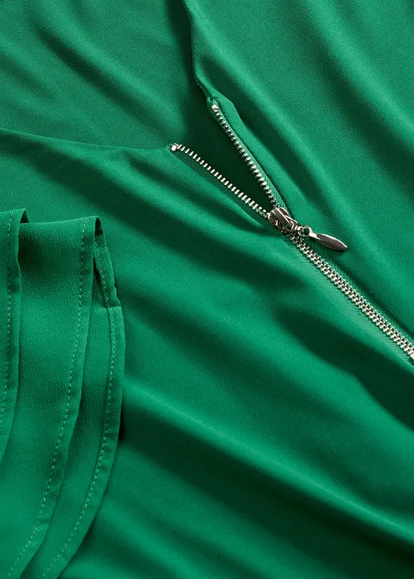 Topp med chiffonermer, bonprix