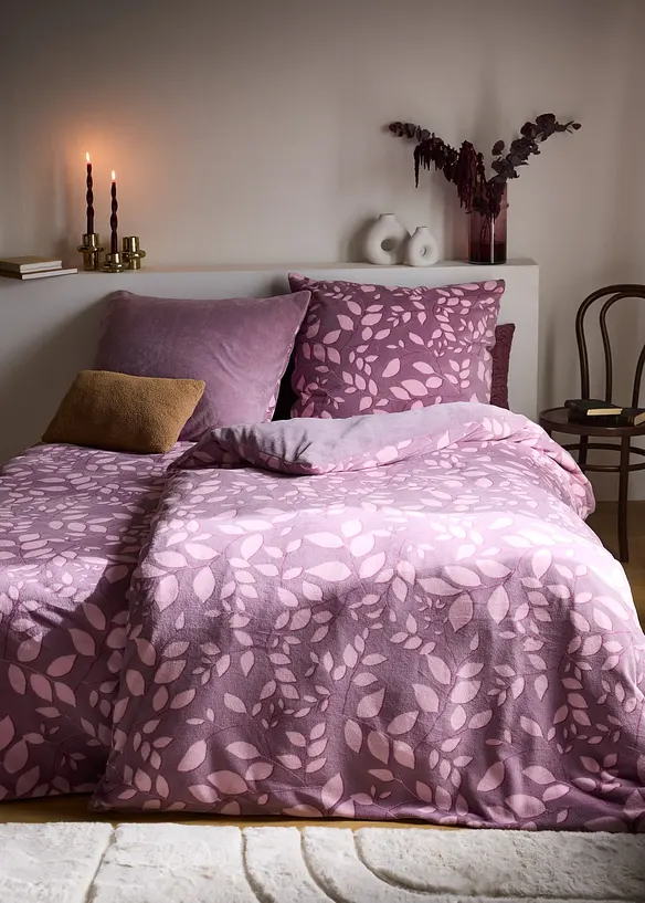 Vendbart sengesett med kasjmir-touch og blomstermotiv, bonprix