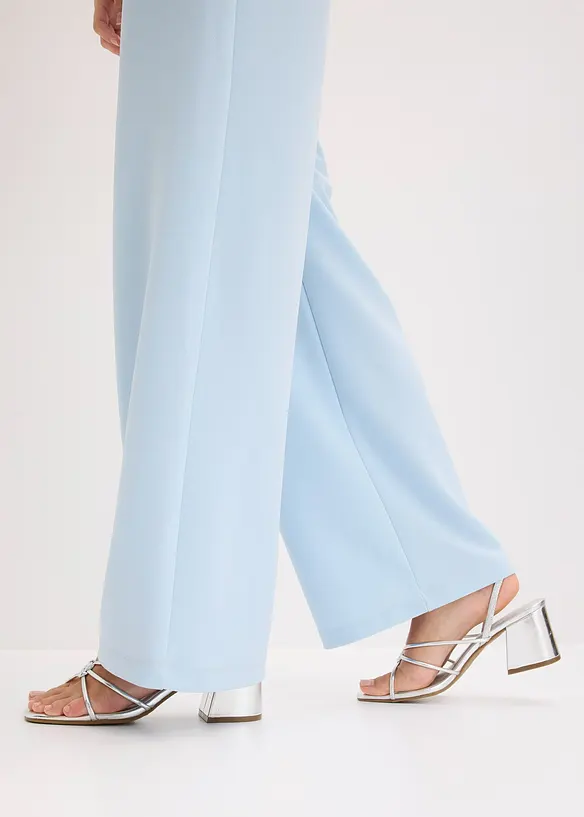 Jumpsuit i strukturert krepp med perlebroderier, bonprix