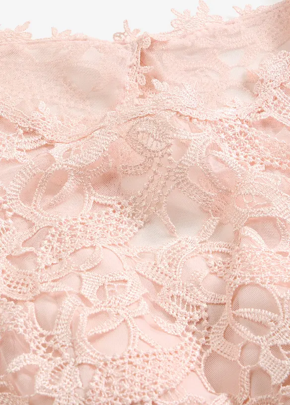 Maxikjole med blonder, bonprix