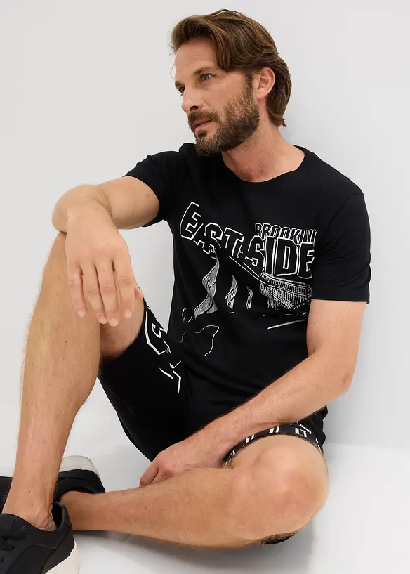 T-skjorte i 100% &oslash;kologisk bomull, Slim Fit, bonprix