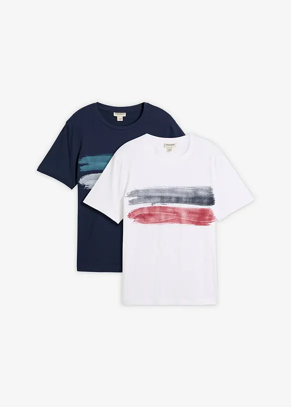 T-skjorte i 100% &oslash;kologisk bomull (2-pack), bonprix