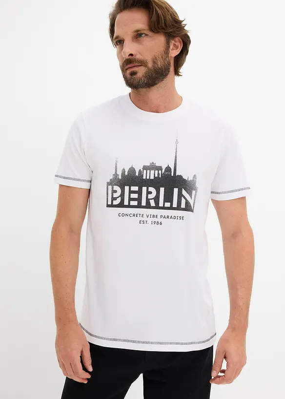T-skjorte i 100% &oslash;kologisk bomull, bonprix