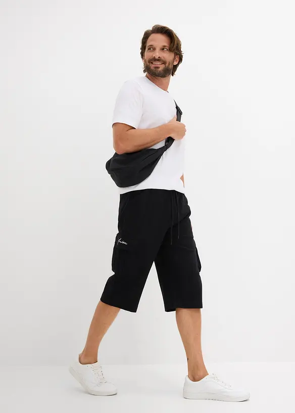 T-skjorte og lang cargo-bermudashorts (2-delt sett), bonprix