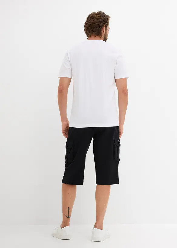 T-skjorte og lang cargo-bermudashorts (2-delt sett), bonprix