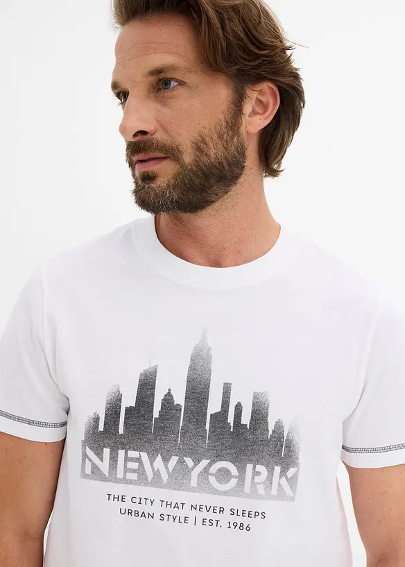 T-skjorte i 100% &oslash;kologisk bomull, bonprix