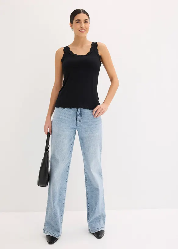 Singlet i myk viskosemiks (2-pack), bonprix