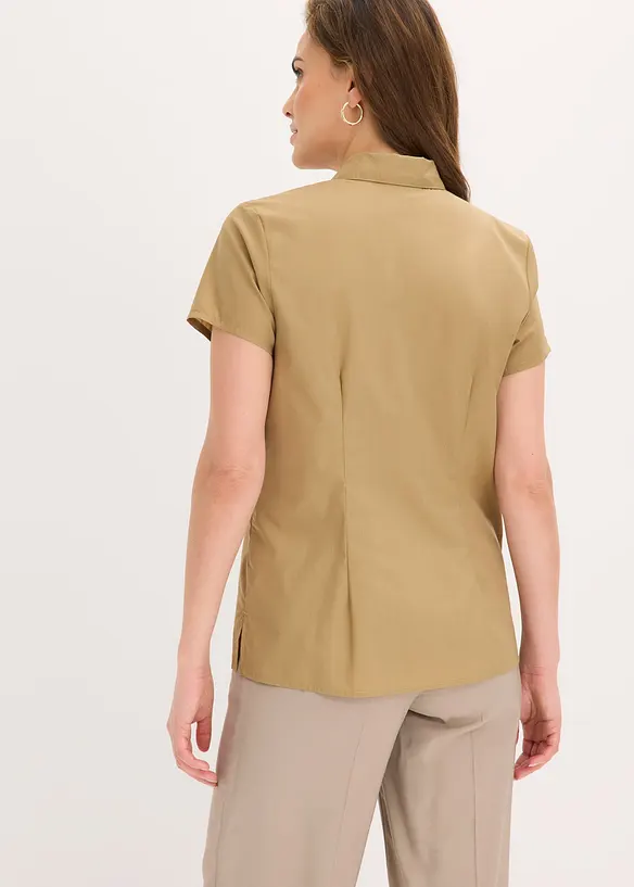 Kortermet bluse i poplin, bonprix
