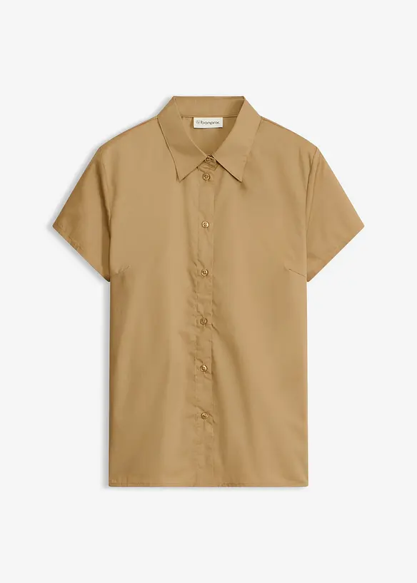 Kortermet bluse i poplin, bonprix