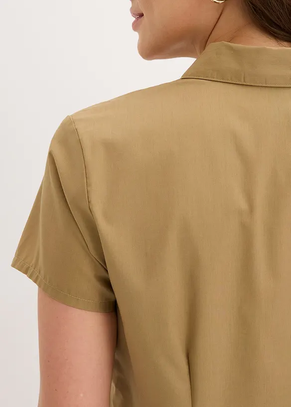 Kortermet bluse i poplin, bonprix