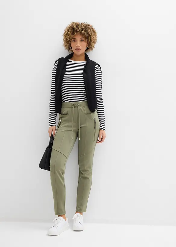 Slip on-bukse i behagelig Punto di Roma-materiale, bonprix