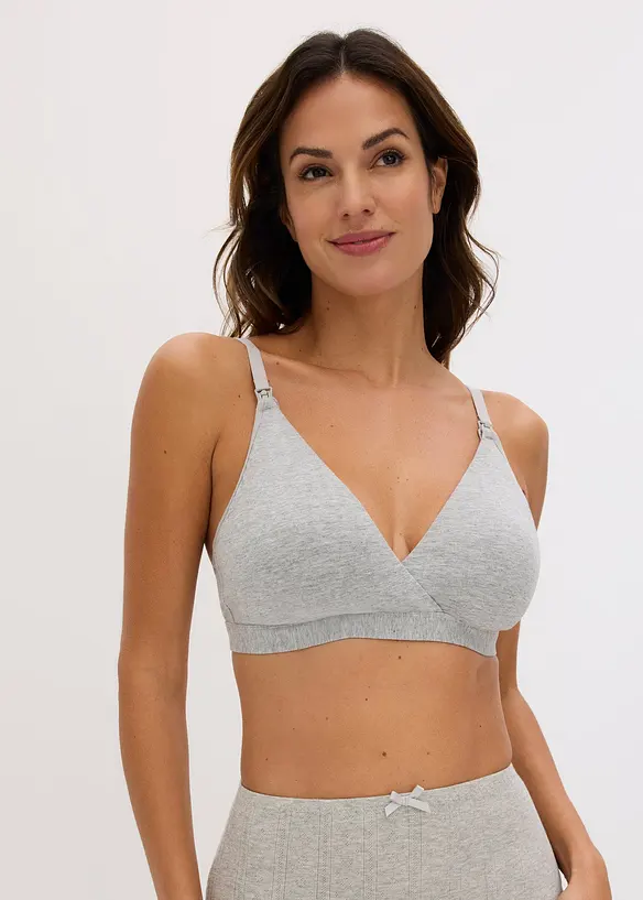 Amme-BH uten spiler med &oslash;kologisk bomull (2-pack), bonprix