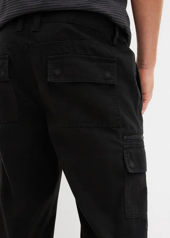 3/4-lang cargobukse med stretchlinning av 100% bomull, bonprix