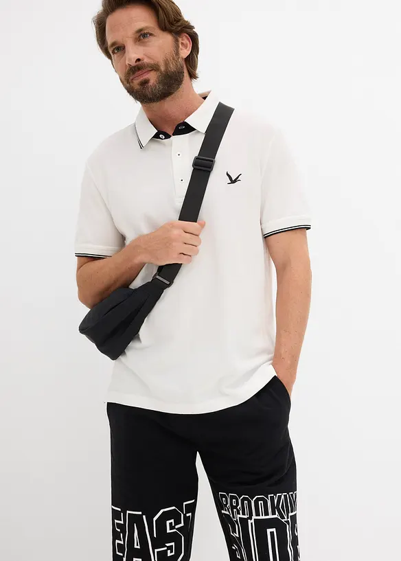 Poloskjorte i 100% &oslash;kologisk bomull (2-pack), bonprix