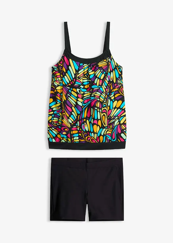 Oversized tankini med truse med ben, bonprix