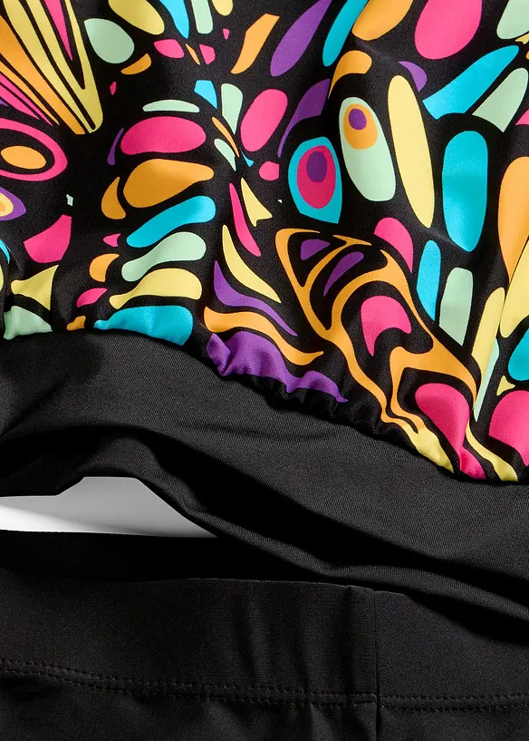 Oversized tankini med truse med ben, bonprix