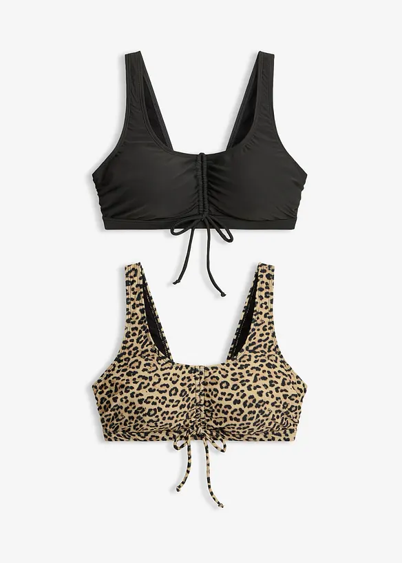 Bustier-bikinitopp med knyting (2-pack), bonprix