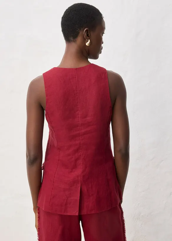 Dressvest i 100% lin, bonprix