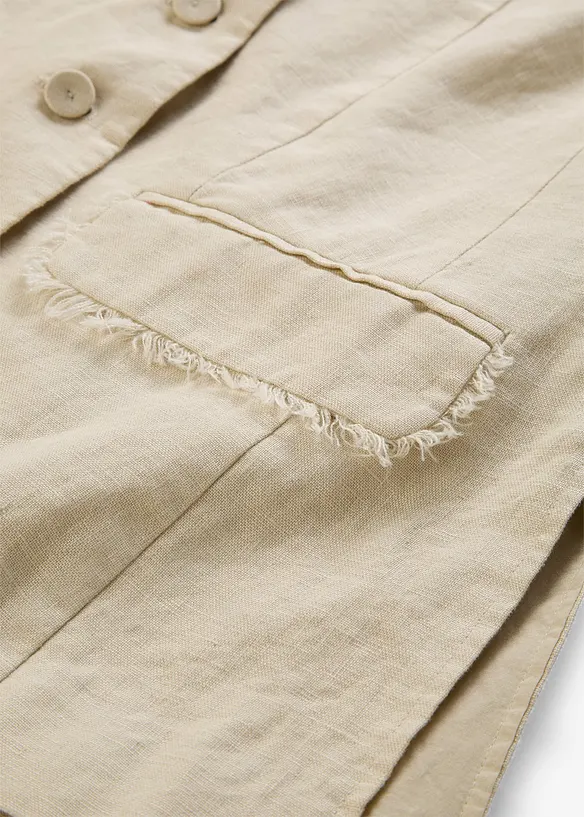 Dressvest i 100% lin, bonprix