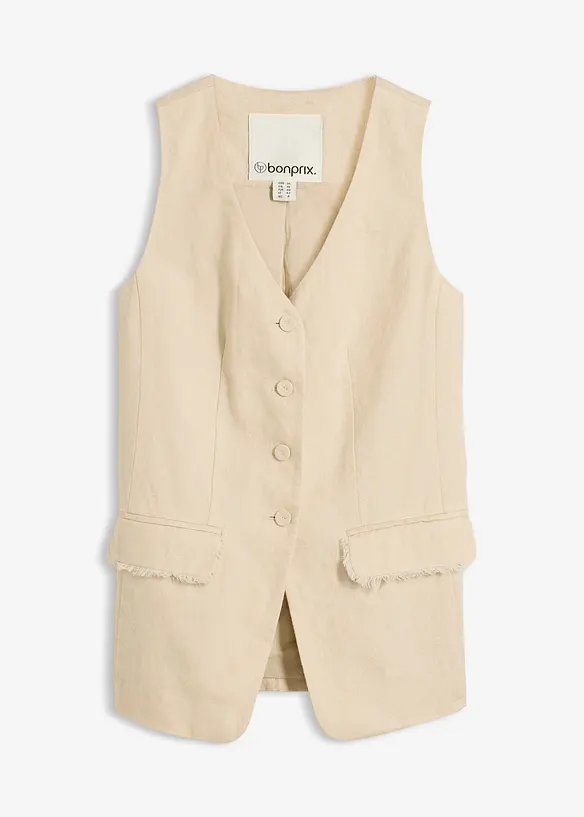 Dressvest i 100% lin, bonprix