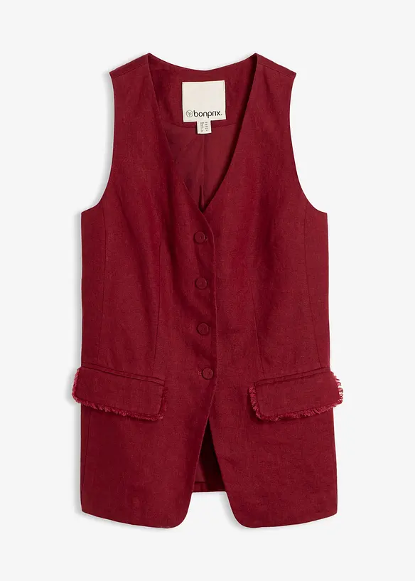 Dressvest i 100% lin, bonprix