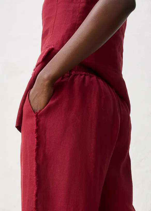 Linbukse med vide ben, bonprix