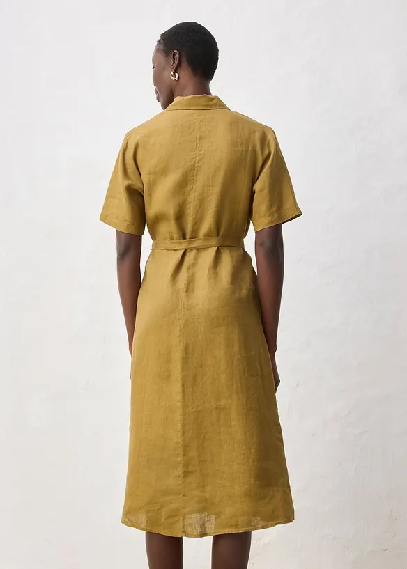 Skjortekjole i 100% lin, bonprix